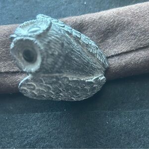 The Wolf Original Sculpture Gray Baby Owl Figurine